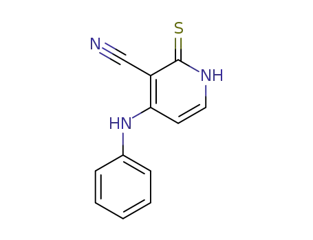 Molecular Structure of 147992-77-6 (3-Pyridinecarbonitrile, 1,2-dihydro-4-(phenylamino)-2-thioxo-)