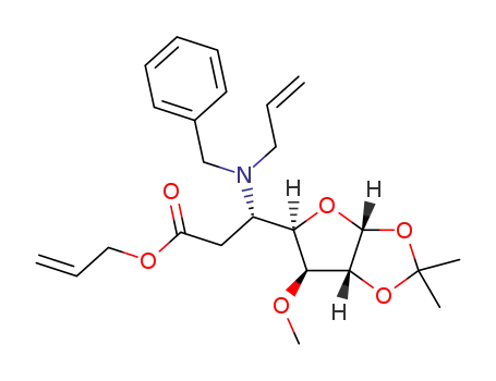 allyl (S)-3-(allyl(benzyl)amino)-3-((3aR,5R,6S,6aR)-6-methoxy-2,2-dimethyltetrahydrofuro[2,3-d][1,3]dioxol-5-yl)propanoate