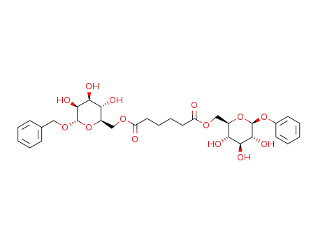 Molecular Structure of 1261582-43-7 (6-O-(phenyl β-D-glucopyranosyl)-6'-O-(benzyl α-D-mannopyranosyl) adipate)