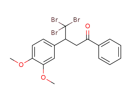 4,4,4-tribromo-3-(3,4-dimethoxyphenyl)-1-phenylbutan-1-one