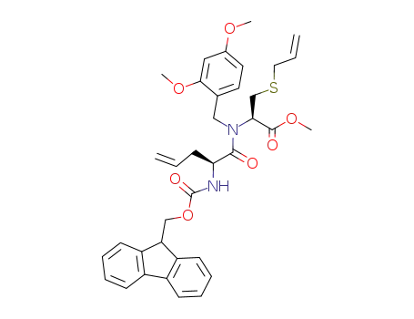 (2R,2'S)-3-allylsulfanyl-2-{(2,4-dimethoxybenzyl)-[2'-(9H-fluoren-9-ylmethoxycarbonylamino)-pent-4'-enoyl]-amino}-propionic acid methyl ester