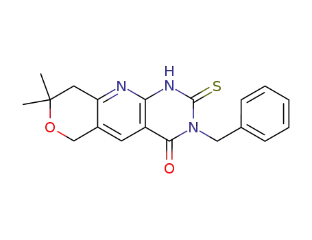 3-benzyl-8,8-dimethyl-2-thioxo-1,2,3,6,8,9-hexahydro-4H-pyrano[3',4':5,6]pyrido[2,3-d]pyrimidin-4-one