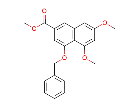 Molecular Structure of 879885-56-0 (methyl 4-(benzyloxy)-5,7-dimethoxynaphthalene-2-carboxylate)