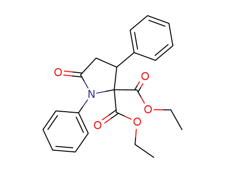 Molecular Structure of 62851-28-9 (2,2-Pyrrolidinedicarboxylic acid, 5-oxo-1,3-diphenyl-, diethyl ester)