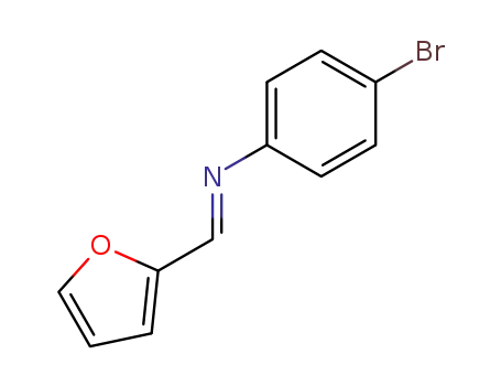 Molecular Structure of 13533-23-8 (Benzenamine, 4-bromo-N-(2-furanylmethylene)-)