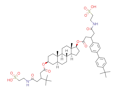 4,4-Dimethyl-3-[(2-sulfo-ethylcarbamoyl)-methyl]-pentanoic acid (3S,5S,8R,9S,10S,13S,14S,17S)-17-[3-(4'-tert-butyl-biphenyl-4-yl)-4-(2-sulfo-ethylcarbamoyl)-butyryloxy]-10,13-dimethyl-hexadecahydro-cyclopenta[a]phenanthren-3-yl ester