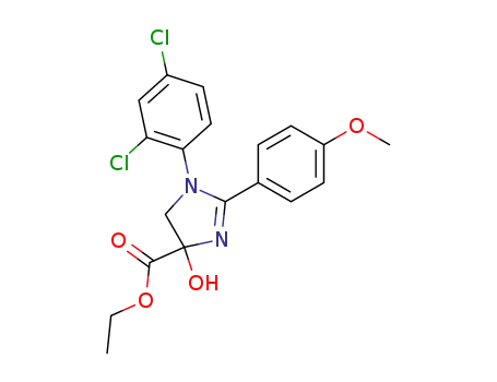 1H-Imidazole-4-carboxylic acid,
1-(2,4-dichlorophenyl)-4,5-dihydro-4-hydroxy-2-(4-methoxyphenyl)-,
ethyl ester