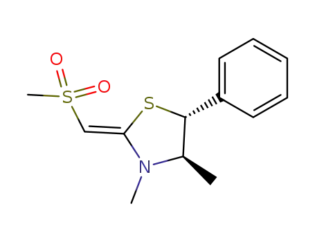 Molecular Structure of 1190228-22-8 ((R,R)-3,4-dimethyl-5-phenyl-2-[(Z)-(methylsulfonyl)methylidene]thiazolidine)