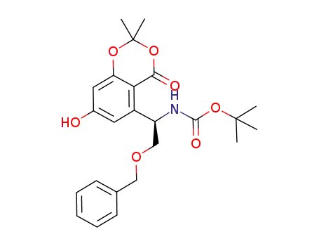 (S)-tert-butyl 2-(benzyloxy)-1-(7-hydroxy-2,2-dimethyl-4-oxo-4H-benzo[d][1,3]dioxin-5-yl)ethyl carbamate