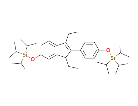 (+/-)-1,3-diethyl-2-(4-triisopropylsiloxyphenyl)-5-triisopropylsiloxy-3H-indene