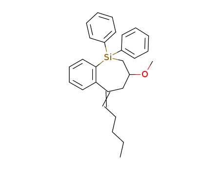 9-hexylidene-7-methoxy-5,5-diphenyl-6,7,8,9-tetrahydro-5-sila-benzocycloheptene