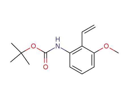 Molecular Structure of 809231-05-8 ((3-methoxy-2-vinylphenyl)carbamic acid tert-butyl ester)