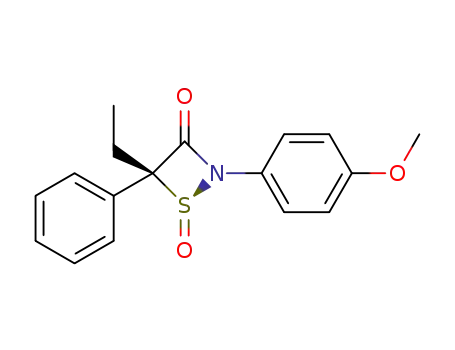 (1S,4R)-N-(4-methoxyphenyl)-4-ethyl-4-phenyl-1,2-thiazetidin-3-one 1-oxide