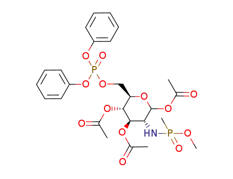 N-methylmethoxyphosphinyl-1,3,4-tri-O-acetyl-6-diphenylphosphoroglucosamine