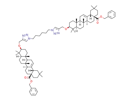 dibenzyl (3β,3'β)-3,3'-[hexane-1,6-diylbis(1H-1,2,3-triazole-1,4-diylmethanediyloxy)]bisolean-12-en-28-oate