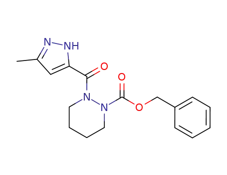 benzyl 2-(3-methyl-1H-pyrazole-5-carbonyl)piperazine-1-carboxylate