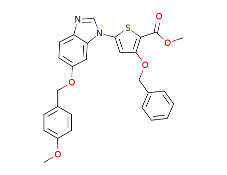 methyl 3-(benzyloxy)-5-(6-(4-methoxybenzyloxy)-1H-benzo[d]imidazol-1-yl)thiophene-2-carboxylate
