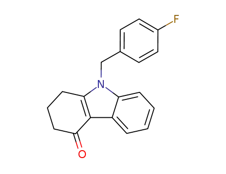 Molecular Structure of 886434-61-3 (9-(4-fluorobenzyl)-1,2,3,9-tetrahydrocarbazol-4-one)