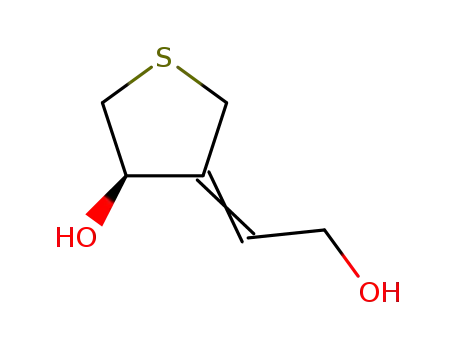 Thiophene-3-ol, tetrahydro-4-(2-hydroxyethylidene)-, (3R)- (9CI)