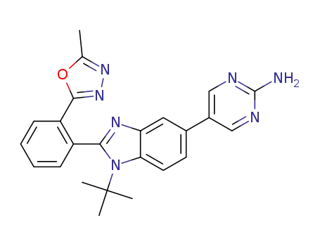 5-{1-tert-butyl-2-[2-(5-methyl-1,3,4-oxadiazol-2-yl)phenyl]-1H-benzimidazol-5-yl}pyrimidin-2-ylamine