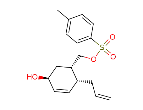 Molecular Structure of 654680-81-6 (3-Cyclohexene-1-methanol, 5-hydroxy-2-(2-propenyl)-,
1-(4-methylbenzenesulfonate), (1S,2R,5S)-)