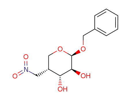 Molecular Structure of 383173-71-5 ((4R)-Benzyl-4-deoxy-4-C-nitromethyl--D-arabinopyranoside)