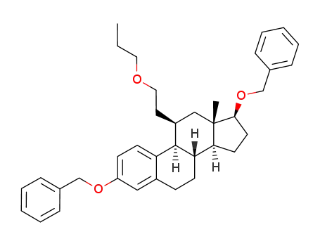 Molecular Structure of 849241-68-5 (3,17β-dibenzyloxy-11β-(2-propoxyethyl)estra-1,3,5(10)-triene)