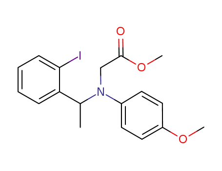 methyl 2-(N-[1-(2-iodophenyl)ethyl]-N-(4-methoxyphenyl)amino)acetate