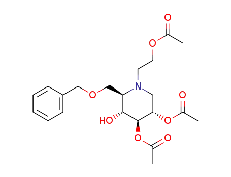 2,3-di-O-acetyl-6-O-benzyl-1,5-dideoxy-N-(2-acetyloxyethyl)-1,5-imino-D-glucitol