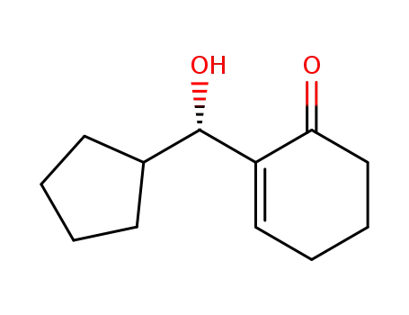 Molecular Structure of 743458-77-7 (2-Cyclohexen-1-one,2-[(R)-cyclopentylhydroxymethyl]-(9CI))