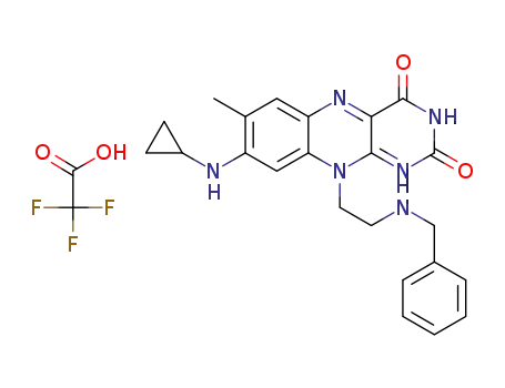 10-(2-(benzylamino)ethyl)-8-(cyclopropylamino)-7-methylbenzo[g]pteridine-2,4(3H,10H)-dione 2,2,2-trifluoroacetate