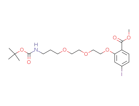 2-{2-[2-(3-<i>tert</i>-butoxycarbonylamino-propoxy)-ethoxy]-ethoxy}-4-iodo-benzoic acid methyl ester