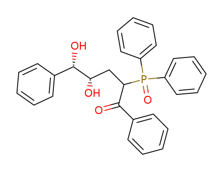 Molecular Structure of 849201-70-3 ((2RS,4S,5S)-4,5-dihydroxy-1,5-diphenyl-2-diphenylphosphinoyl-pentan-1-one)