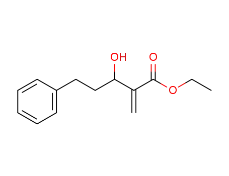 Molecular Structure of 1226543-99-2 (ethyl-3-hydroxy-2-methylene-5-phenylpentanoate)