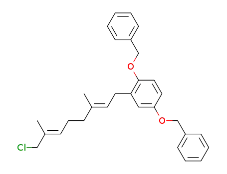 1,4-Bis-benzyloxy-2-((2E,6E)-8-chloro-3,7-dimethyl-octa-2,6-dienyl)-benzene