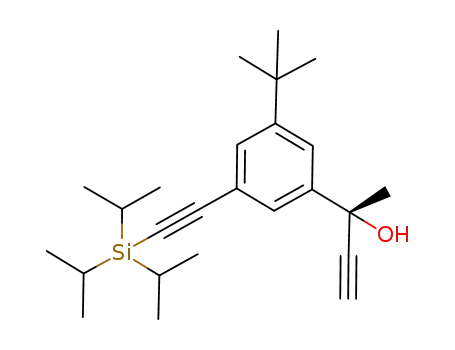 2-{3-<i>tert</i>-butyl-5-[(triisopropylsilanyl)-ethynyl]-phenyl}-but-3-yn-2-ol