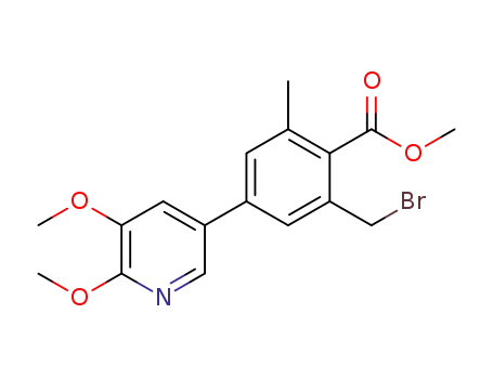 methyl 2-(bromomethyl)-4-(5,6-dimethoxy-3-pyridyl)-6-methylbenzoate