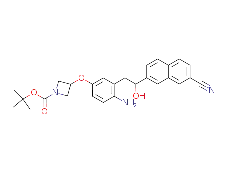 t-butyl 3-{4-amino-3-[2-(7-cyanonaphthalen-2-yl)-2-hydroxyethyl]phenoxy}azetidine-1-carboxylate