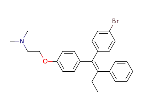 Molecular Structure of 116057-71-7 (Ethanamine,
2-[4-[1-(4-bromophenyl)-2-phenyl-1-butenyl]phenoxy]-N,N-dimethyl-,
(Z)-)