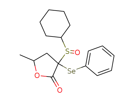 3-cyclohexanesulfinyl-5-methyl-3-phenylselanyl-dihydro-furan-2-one