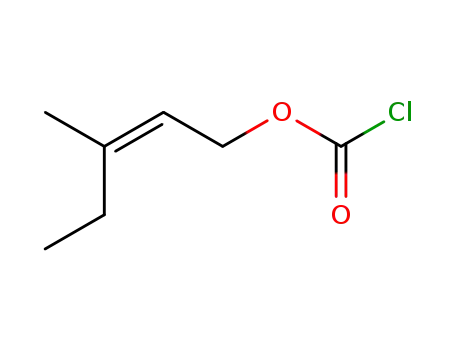 Molecular Structure of 821006-98-8 (Carbonochloridic acid, (2Z)-3-methyl-2-pentenyl ester)