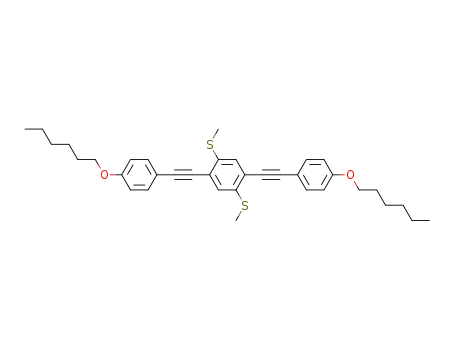 1,4-Bis-(4-hexyloxy-phenylethynyl)-2,5-bis-methylsulfanyl-benzene