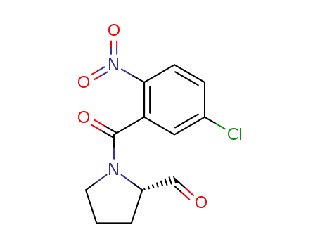 Molecular Structure of 944919-54-4 ((S)-1-(5-Chloro-2-nitro-benzoyl)-pyrrolidine-2-carbaldehyde)