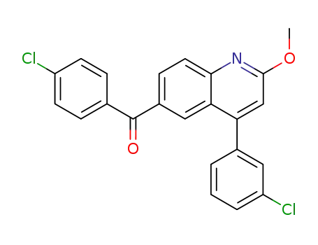 Methanone, (4-chlorophenyl)[4-(3-chlorophenyl)-2-methoxy-6-quinolinyl]-