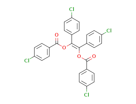 Molecular Structure of 26142-96-1 (Benzoic acid, 4-chloro-, 1,2-bis(4-chlorophenyl)-1,2-ethenediyl ester,
(Z)-)