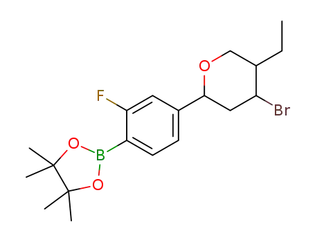 4-bromo-5-ethyl-2-[3-fluoro-4-(4,4,5,5-tetramethyl-1,3,2-dioxaborolan-2-yl)phenyl]tetrahydropyran