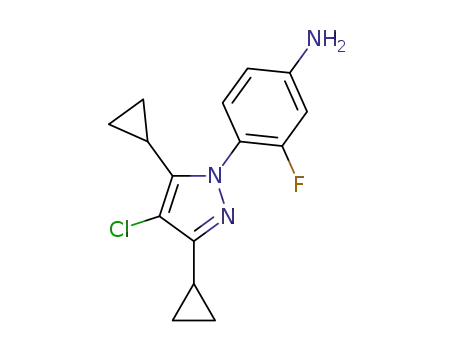4-(4-chloro-3,5-dicyclopropyl-1H-pyrazol-1-yl)-3-fluoroaniline