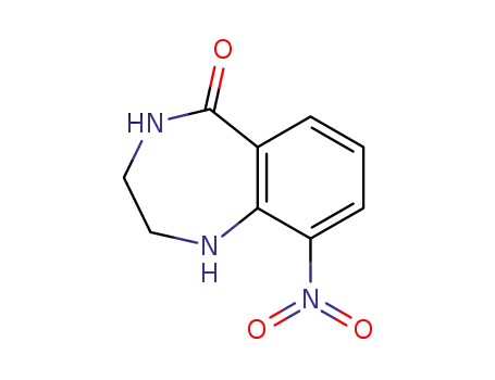 Molecular Structure of 328546-65-2 (9-NITRO-1,2,3,4-TETRAHYDRO-5H-1,4-BENZODIAZEPIN-5-ONE)