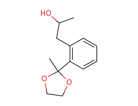Molecular Structure of 618068-80-7 (1-[2-(2-methyl-[1,3]dioxolan-2-yl)phenyl]propan-2-ol)