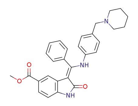 (Z)-3-[phenyl-(4-(piperidin-1-ylmethyl)phenylamino)methylene]-2-oxo-2,3-dihydro-1H-indole-5-carboxylic acid methyl ester